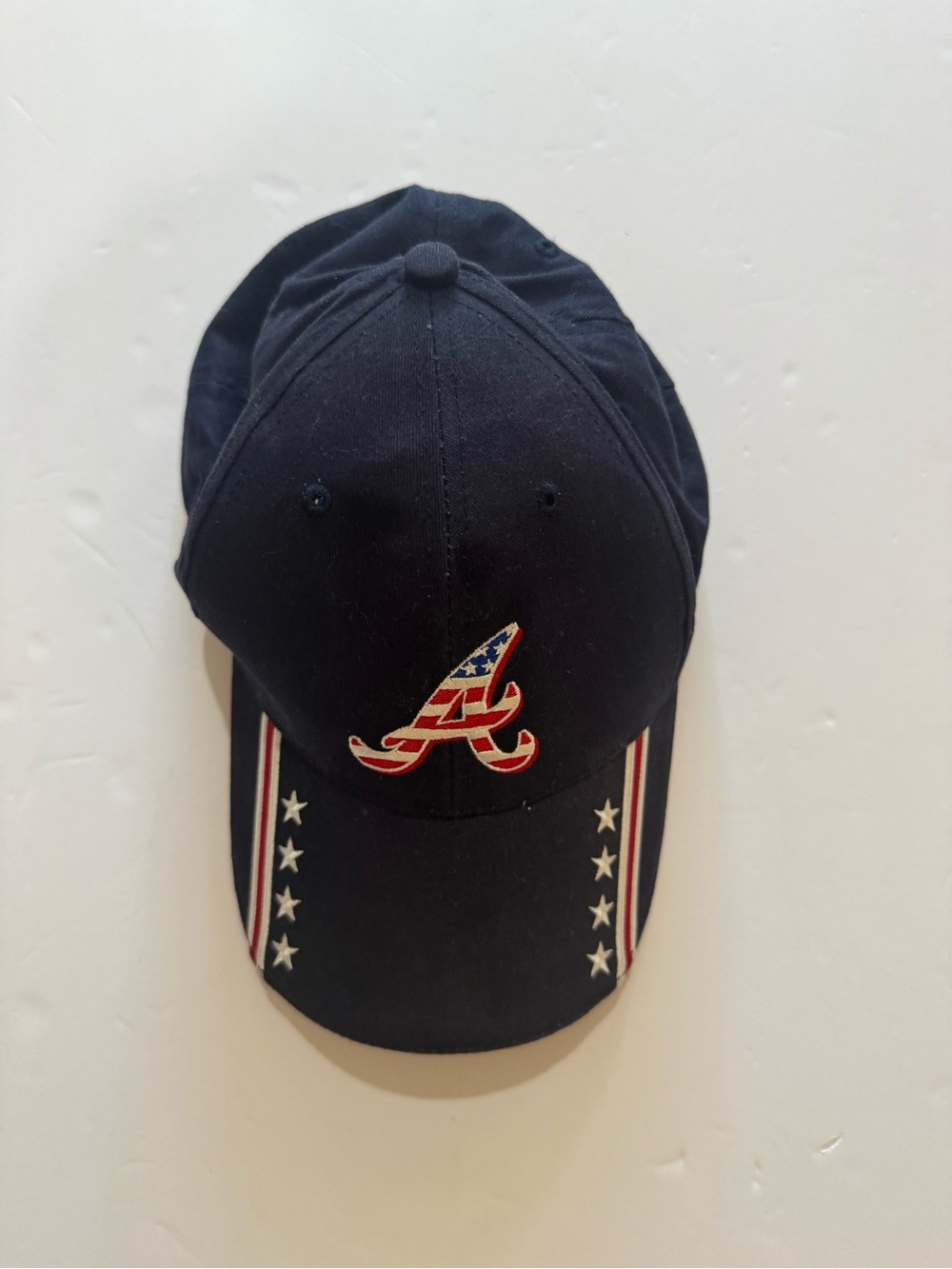 Delta Navy Kids Baseball Cap with Red & White & Blue 'A' Patch